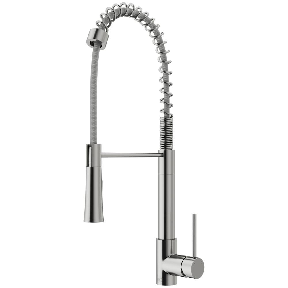 Vigo Laurelton Single Handle Pull Down Sprayer Kitchen Faucet In Stainless Steel