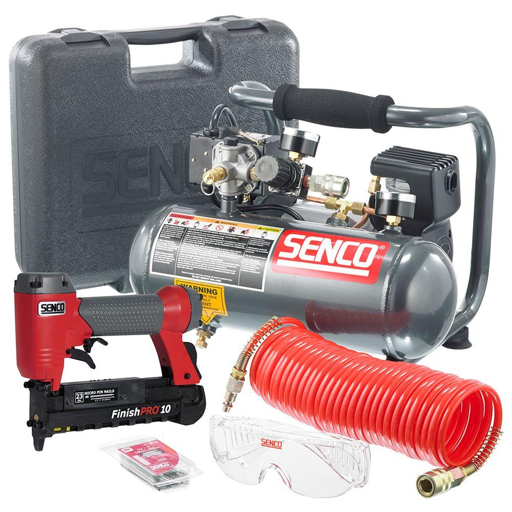 Senco FinishPro Kit PC1010 1/2HP 1 Gal. Compressor with 23Gauge Finish