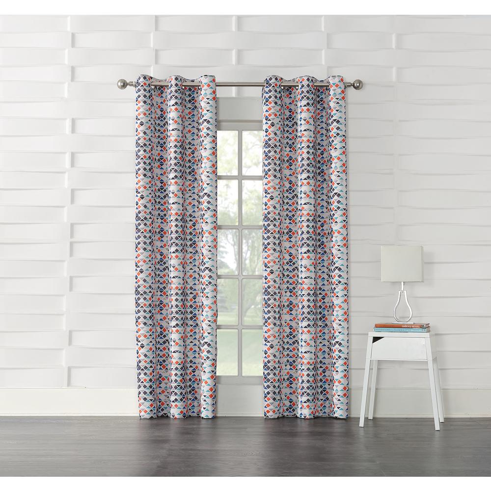 Geometric Sun Zero Curtains Ds Window Treatments The Reva Beige Geometric Room Darkening Curtain 40 In W X 63 L