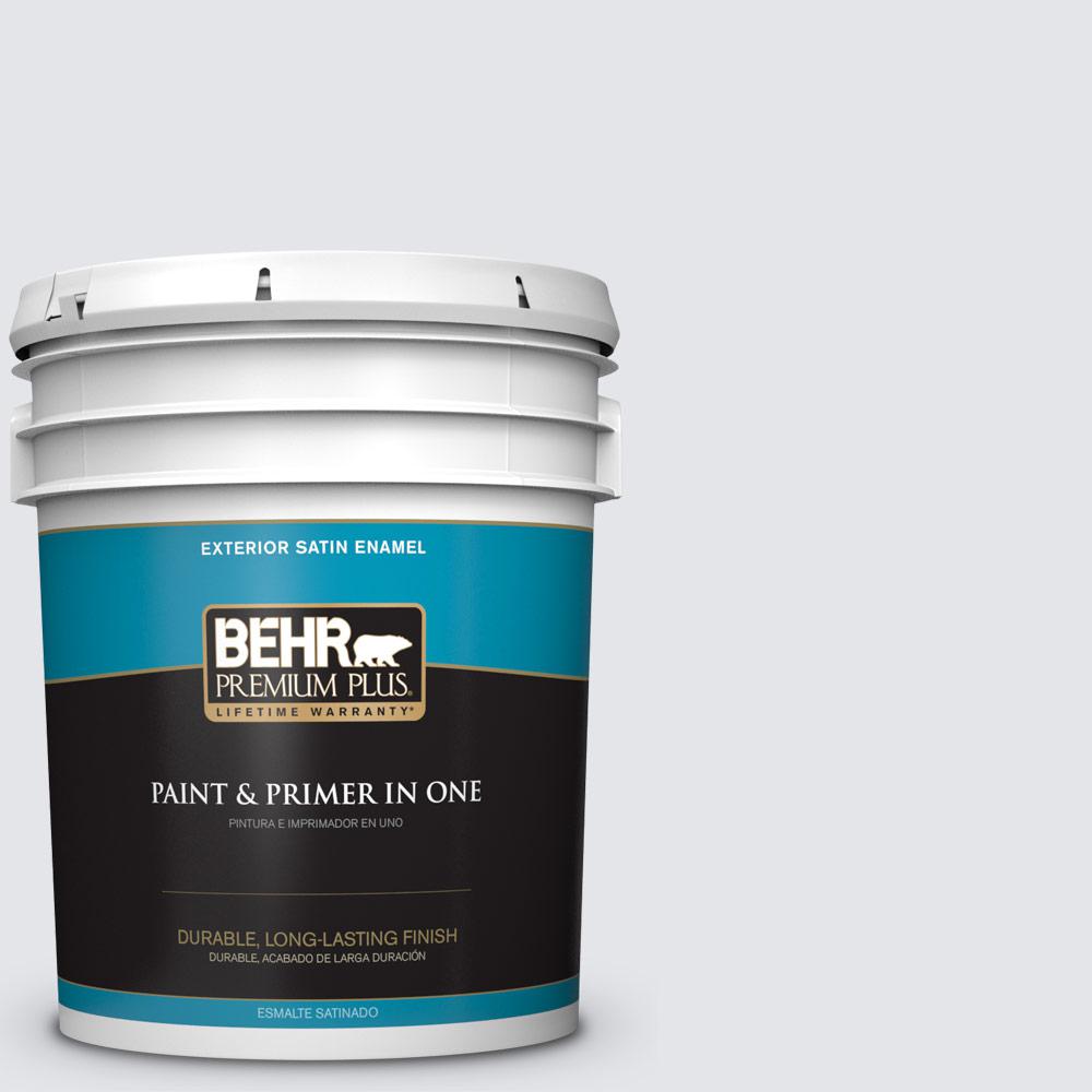BEHR Premium Plus Ultra 5 gal. Ultra Pure White Satin Enamel Exterior