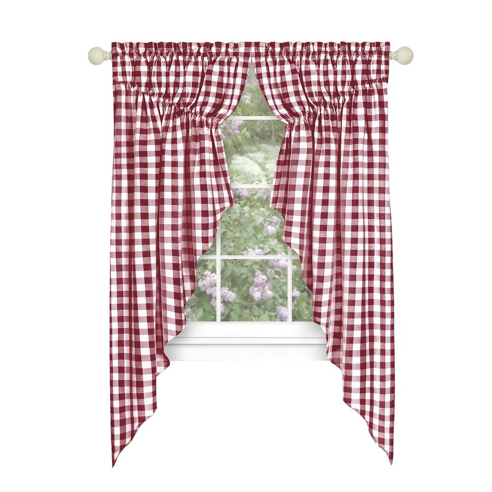 Red Checkered Curtains Drapes Window Treatments The Home