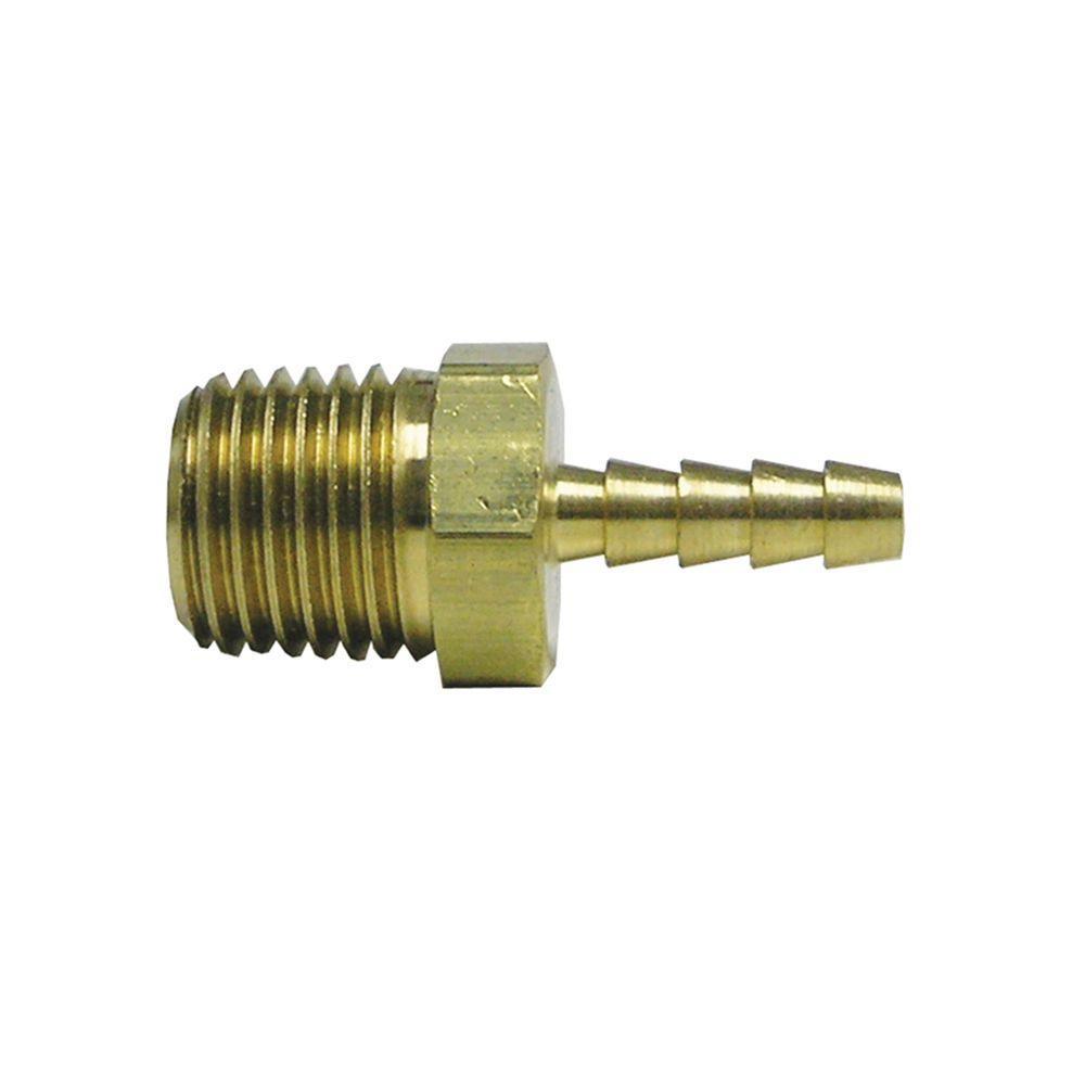 Fuel/Water/Air 3/16" Hose Barb x 1/8" Male NPT Brass Adapter Threaded Fitting