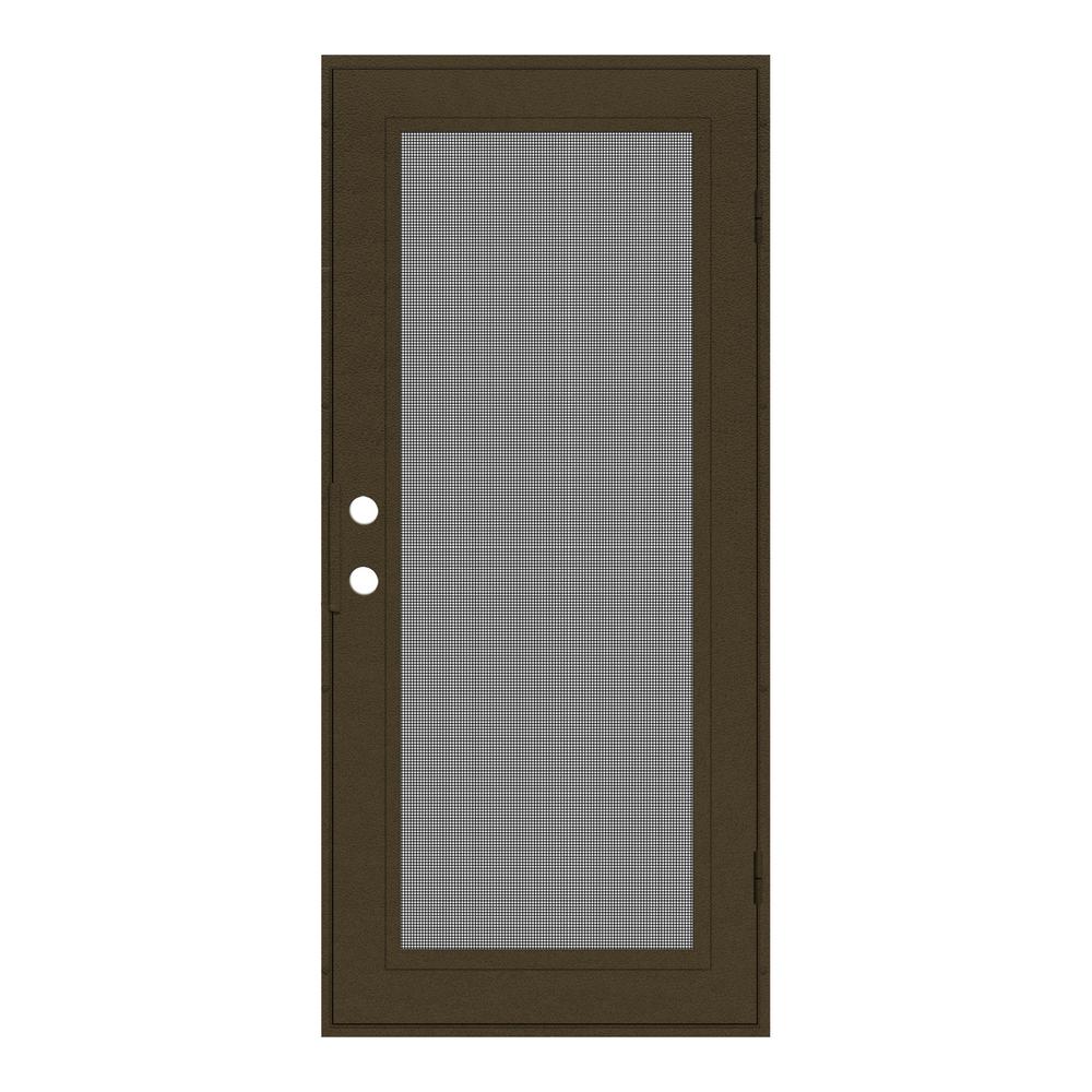 Unique Home Designs 36 In X 80 In Full View Royal Brown Right Hand 