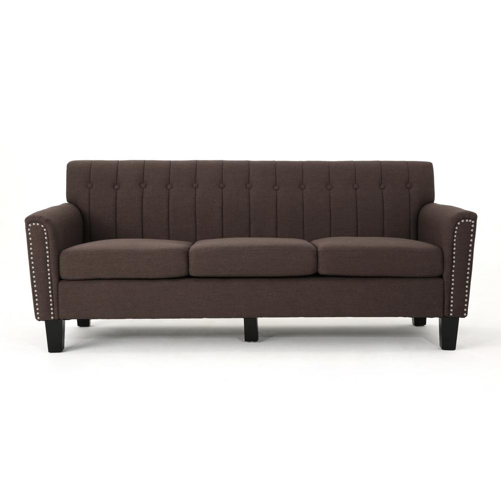 Noble House Jacopo Dark Brown Sofa was $646.15 now $388.1 (40.0% off)