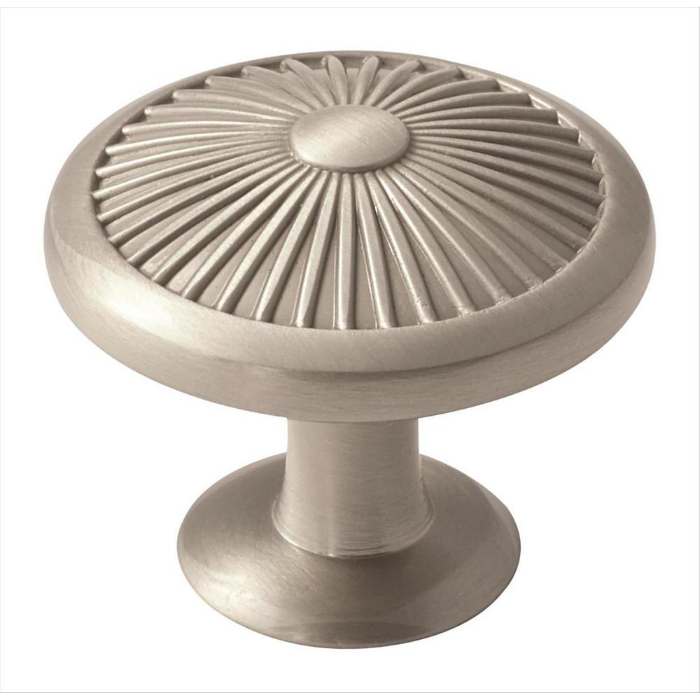 Hickory Hardware Conquest 1 3 8 In Satin Nickel Cabinet Knob P14848 35 Mm Satin Nickel Cabinet Knob