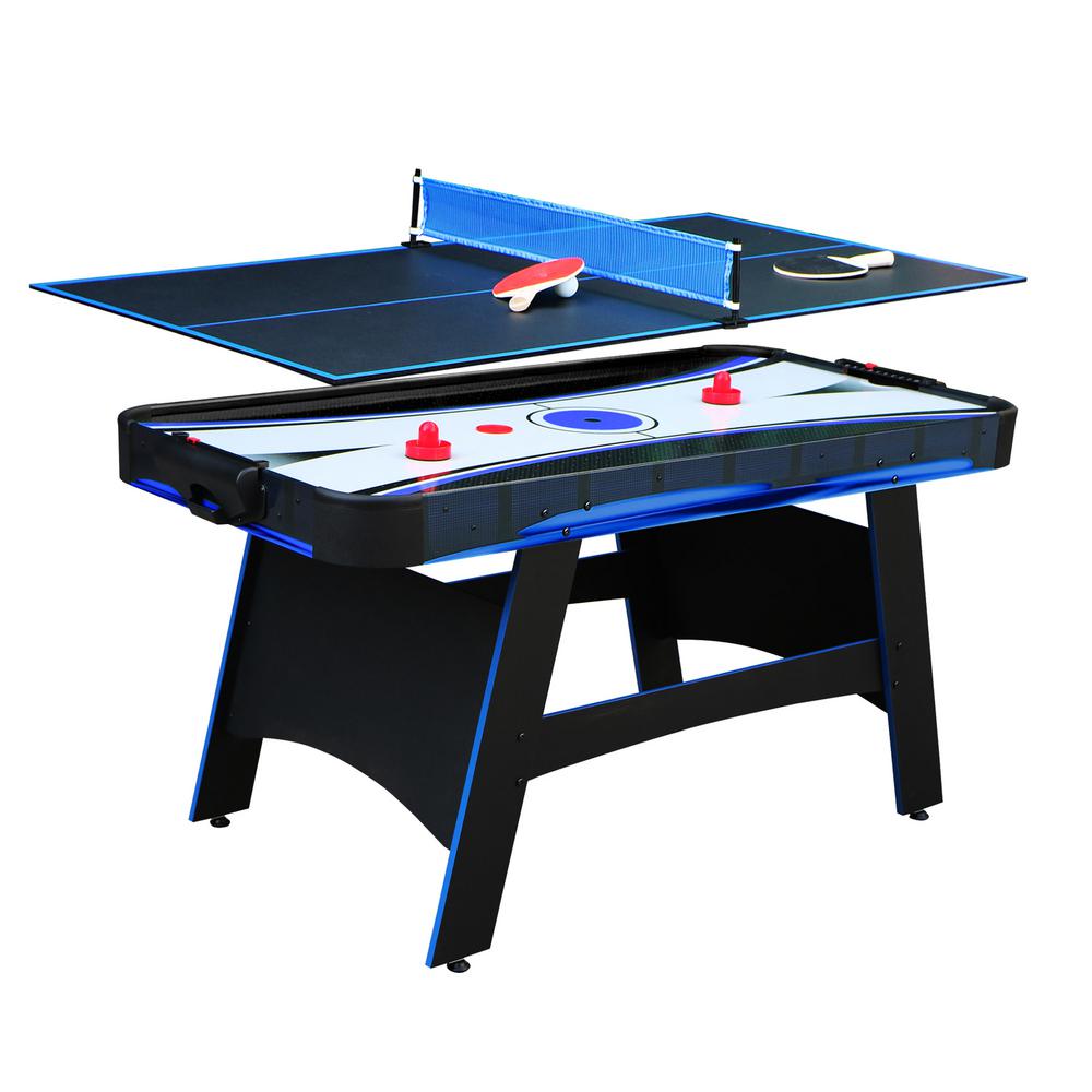 Hathaway 5 Ft Bandit Air Hockey Table With Table Tennis Top