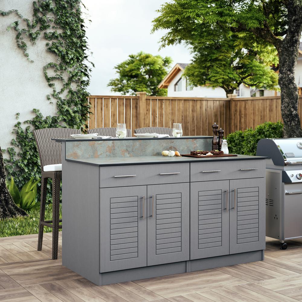 Weatherstrong Key West 59 5 In Outdoor Bar Cabinets With