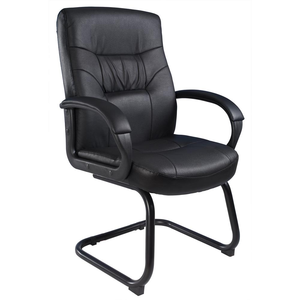 Boss Black "NTR" Executive LeatherPlus Chair B8601 The Home Depot
