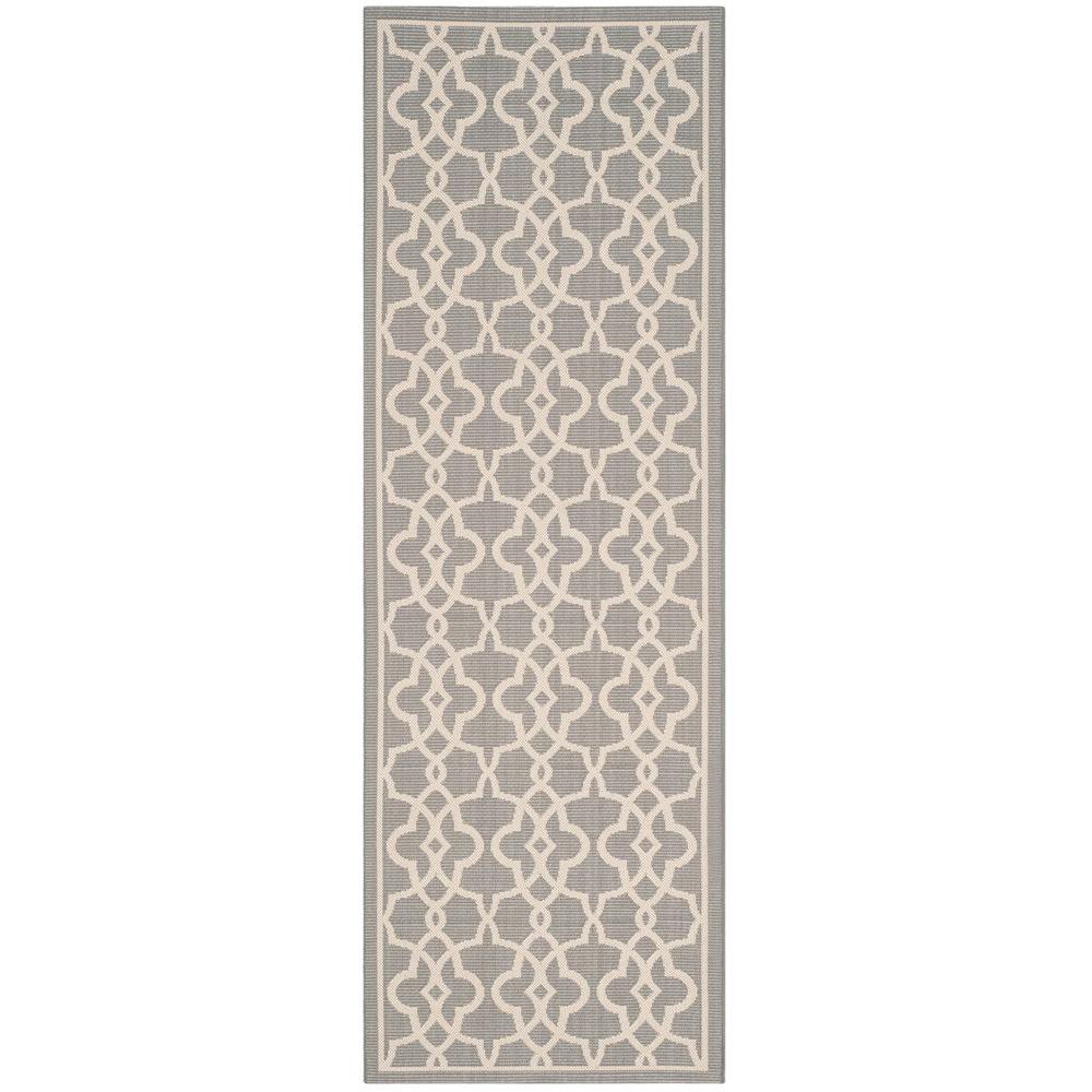 Safavieh Courtyard Gray/Beige 3 ft. x 8 ft. Indoor/Outdoor Runner RugCY607124638 The Home Depot