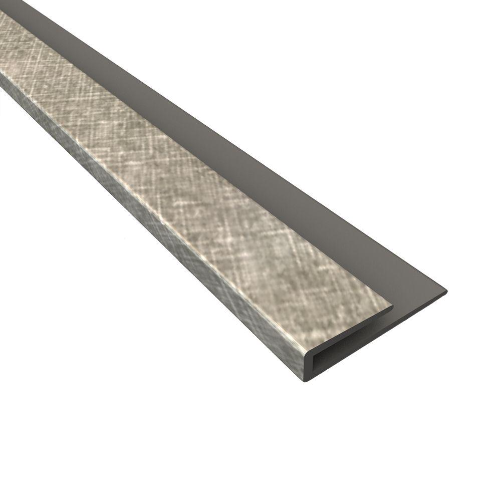 Fasade 4 Ft Crosshatch Silver J Trim 160 21 The Home Depot Fasade 4 Ft Crosshatch Silver J Trim