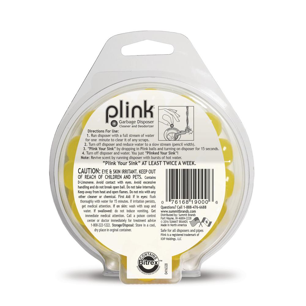 Plink Garbage Disposal Cleaner Deodorizer Disposer 20 Pack Simply Fresh Clean
