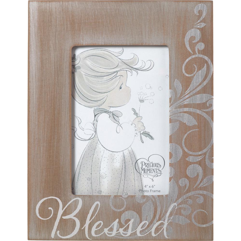 Precious Moments 4 In X 6 Brown And Gray Distressed Wood Brown And Gray Distressed Wood Blessed Picture