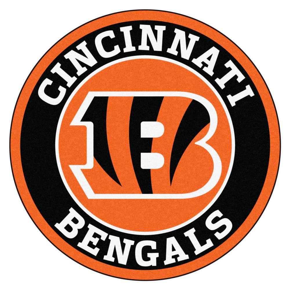 Fanmats Nfl Cincinnati Bengals Black 2 Ft Round Area Rug