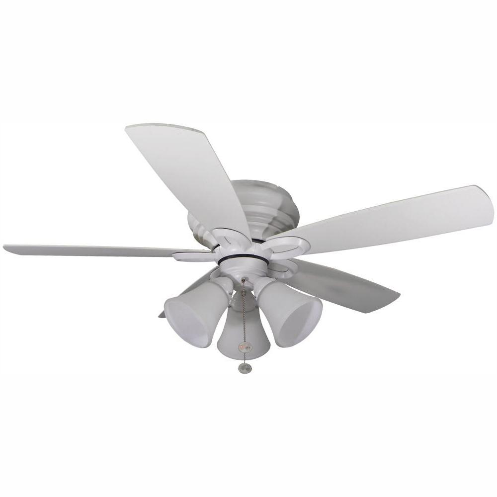 Kennesaw 42 In Led Indoor White Ceiling Fan With Light Kit Uc42v