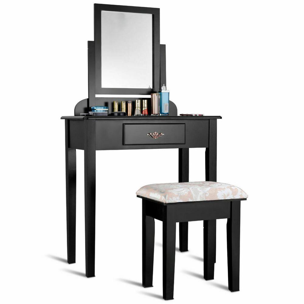 black makeup dresser