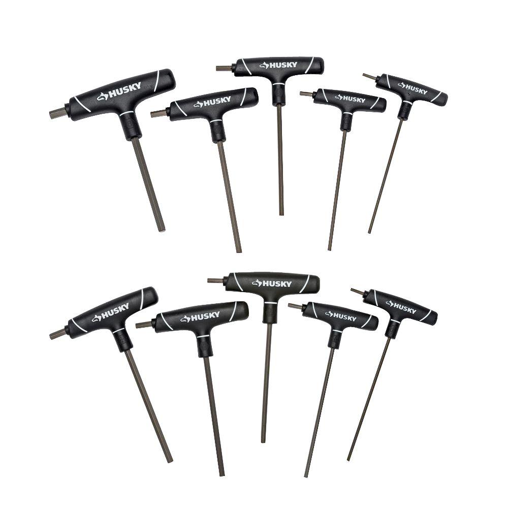 Husky SAE/Metric THandle Hex Key Set (10Piece)HTHKSM10PC The Home Depot