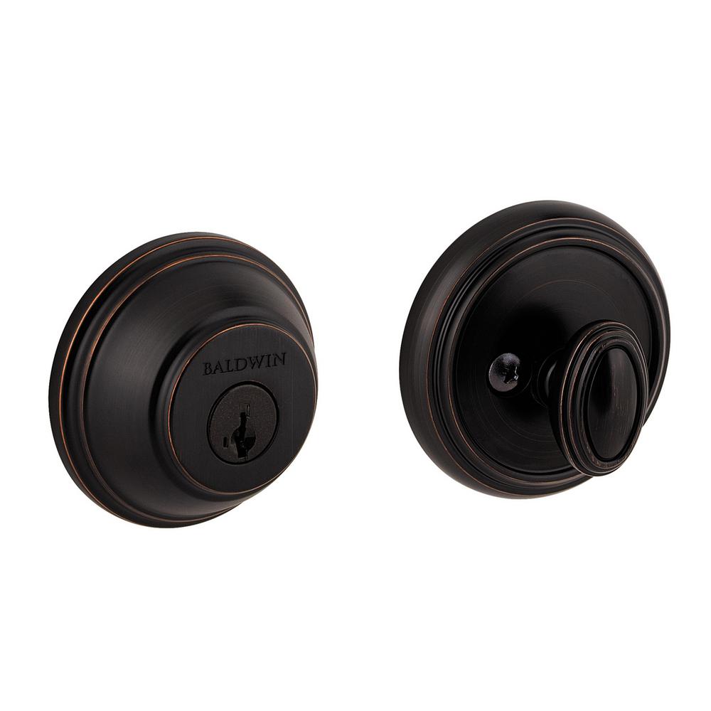 Baldwin Prestige Bronze Single Cylinder Round Deadbolt