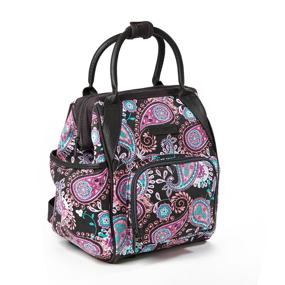 Piper Pink Paisley Small Insulated Backpack Lunch Bag