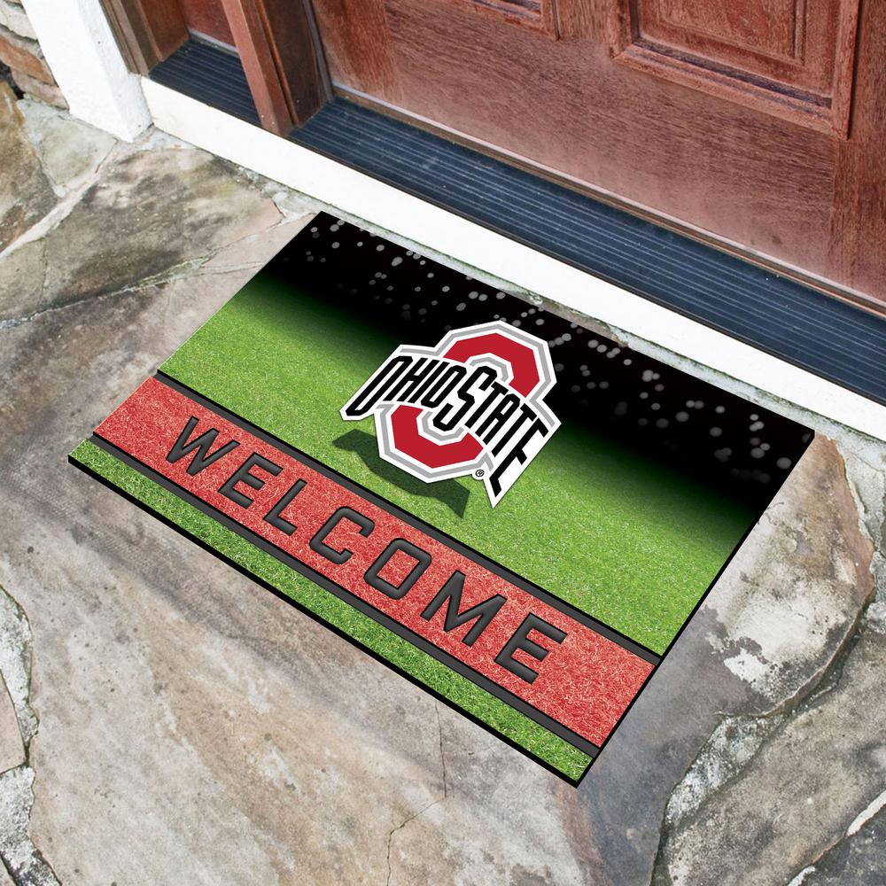 Fanmats Ohio State University 18 In X 30 In Rubber Door Mat