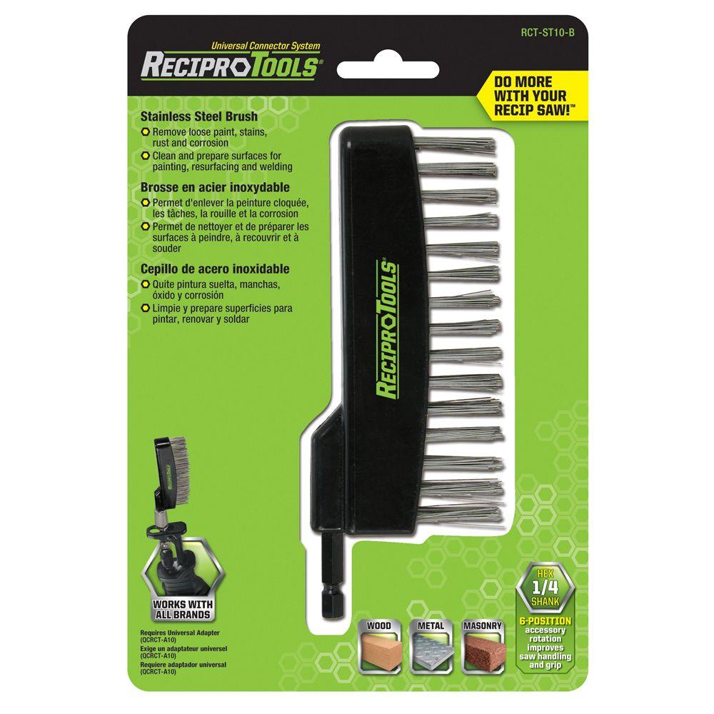 ReciproTool StainlessSteel Wire Straight Brush for use with Universal