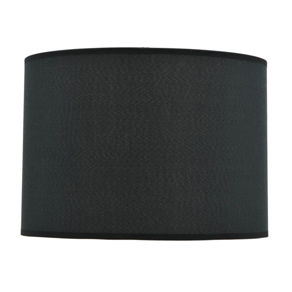 Aspen Creative Corporation 14 In X 10 Black Hardback Drum Aspen Creative Corporation 14 In X 10 Black Hardback Drum Cylinder Lamp