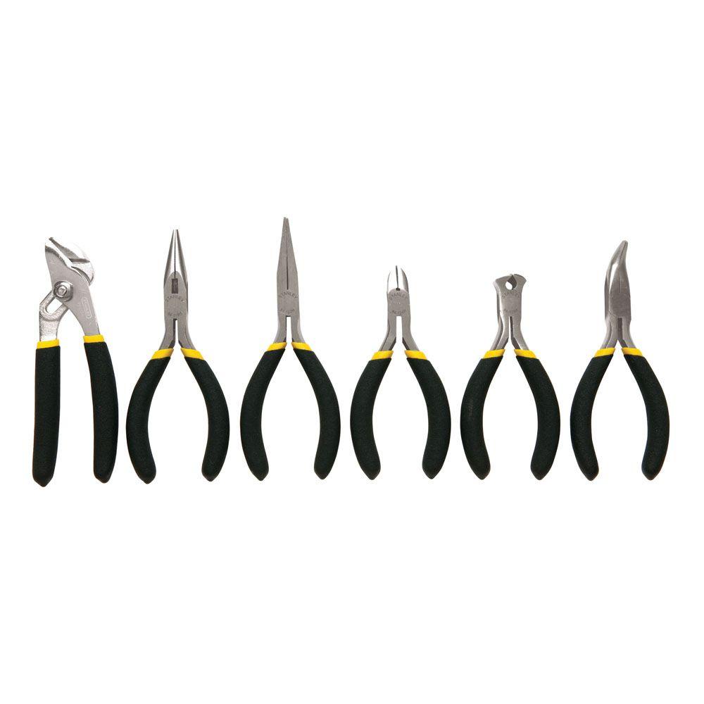 Stanley BiMaterial Mini Plier Set (6Piece)84079 The Home Depot