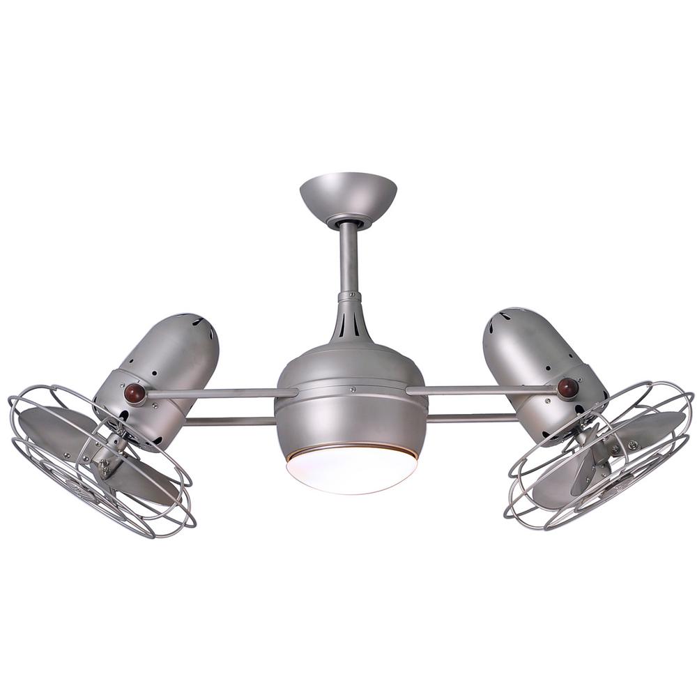 Atlas Dagny 40 In Led Indoor Outdoor Damp Brushed Nickel Ceiling Fan With Remote Control