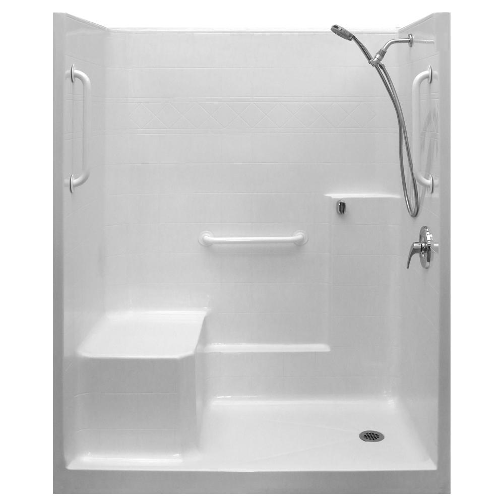 Ella UltimateWSA 33 in. x 60 in. x 77 in. 1Piece Low Threshold Shower
