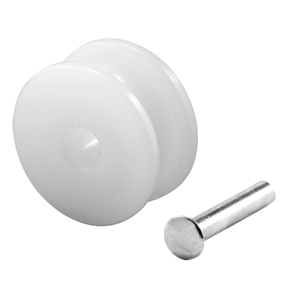 PrimeLine 1/2 in. Nylon Sliding Window Roller with Deep Center Groove