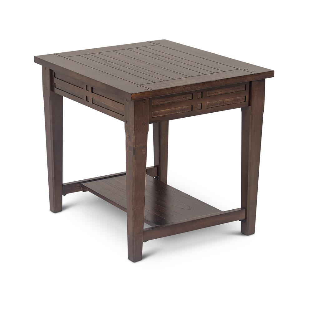 Crestline Cherry Storage End Table Cl200e The Home Depot