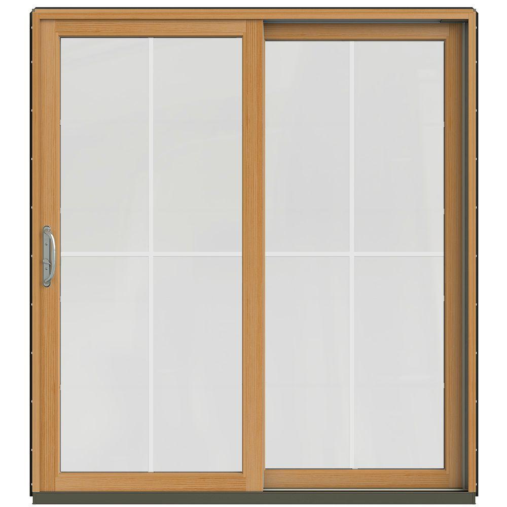 JELDWEN 711/4 in. x 791/2 in. W2500 Chestnut Bronze Prehung Right