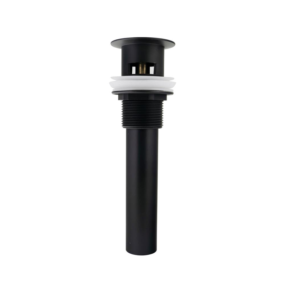 Dyconn 8 in. Pop-Up Drain with Overflow in Black-PUDOF-BLK - The Home Depot