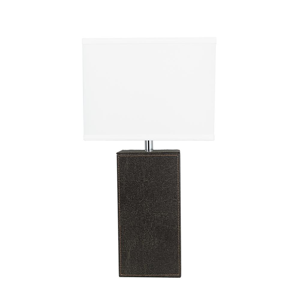 faux leather table lamp