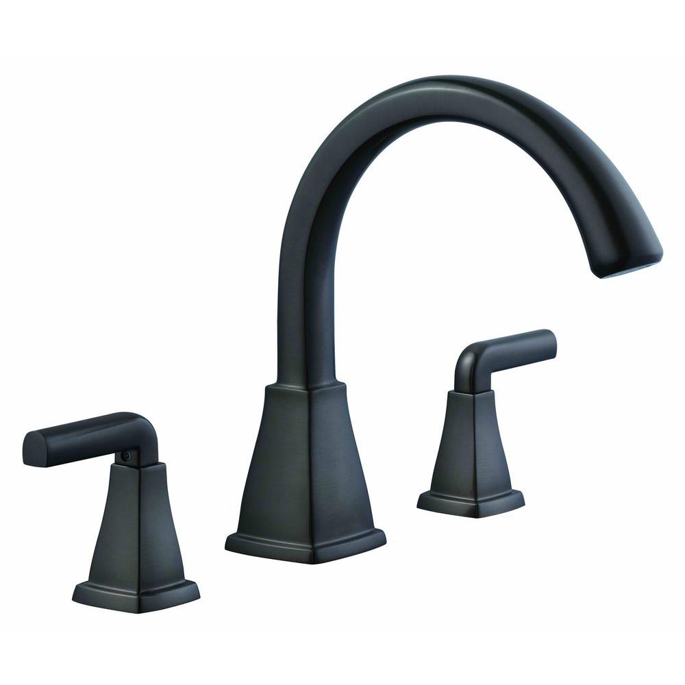 Tub Deck Mount Bathtub Faucets Bathroom The Home Depot Brookglen 2 Handle Deck Mount Roman Tub Faucet In Bronze