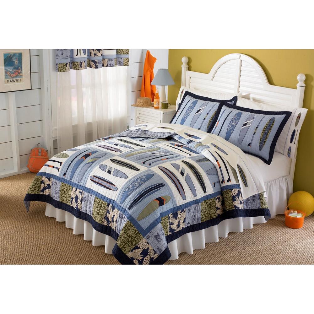 My World Catch A Wave Twin Quilt With Pillow Sham Qs1932tw 2300