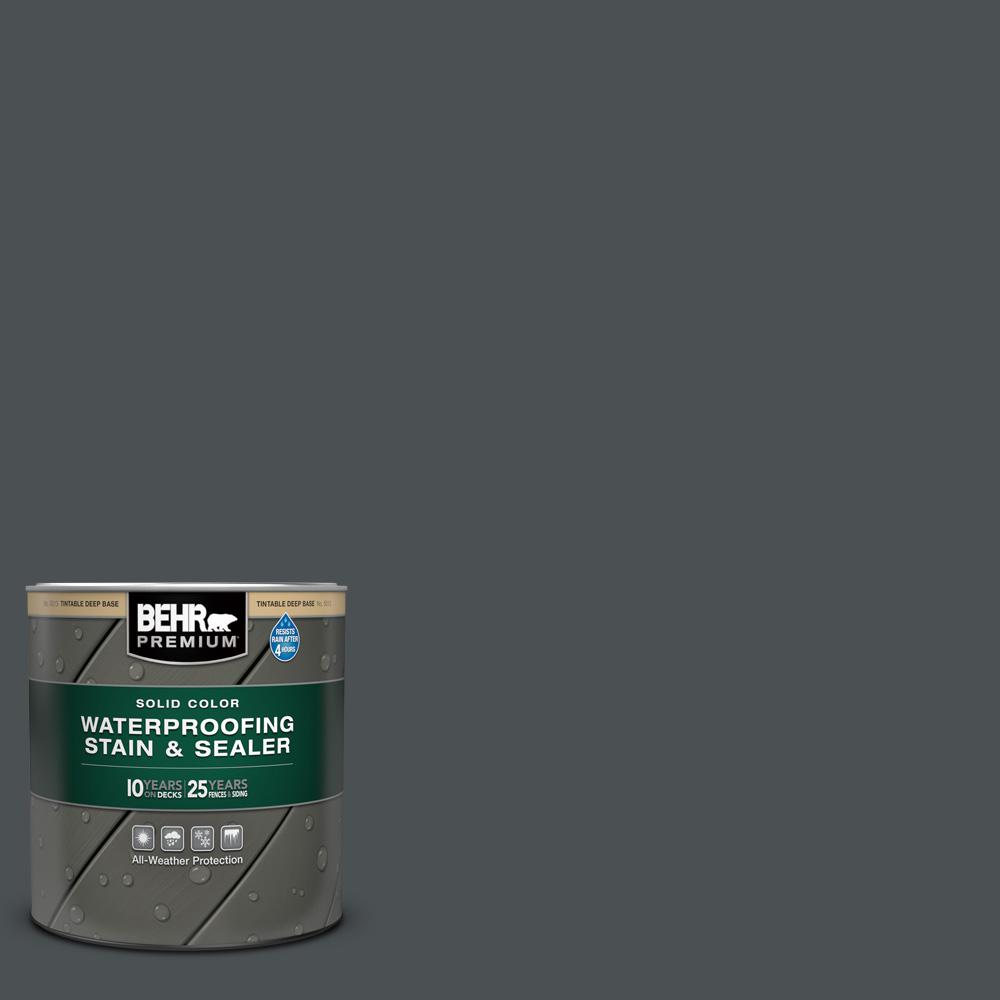 BEHR Premium 1 qt. #PPU18-1 Cracked Pepper Solid Color Waterproofing ...