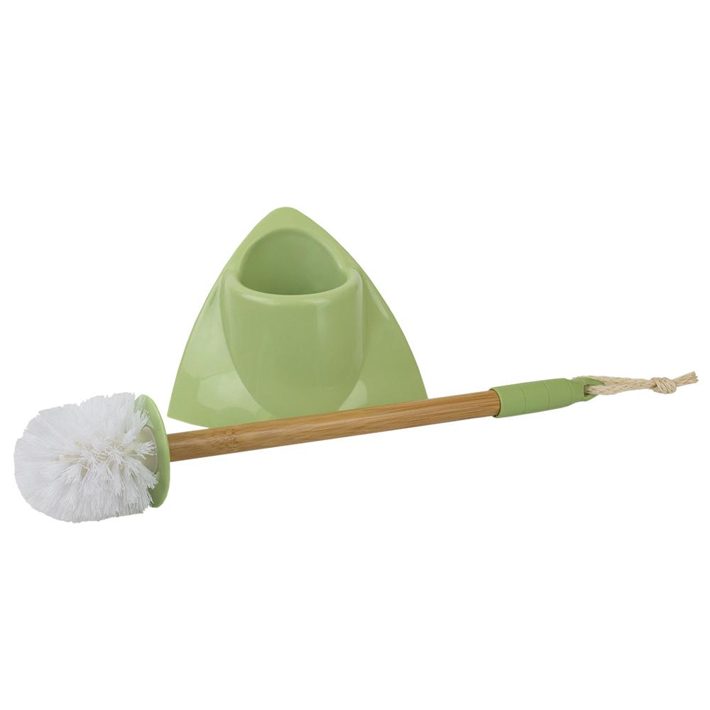 bamboo toilet brush set
