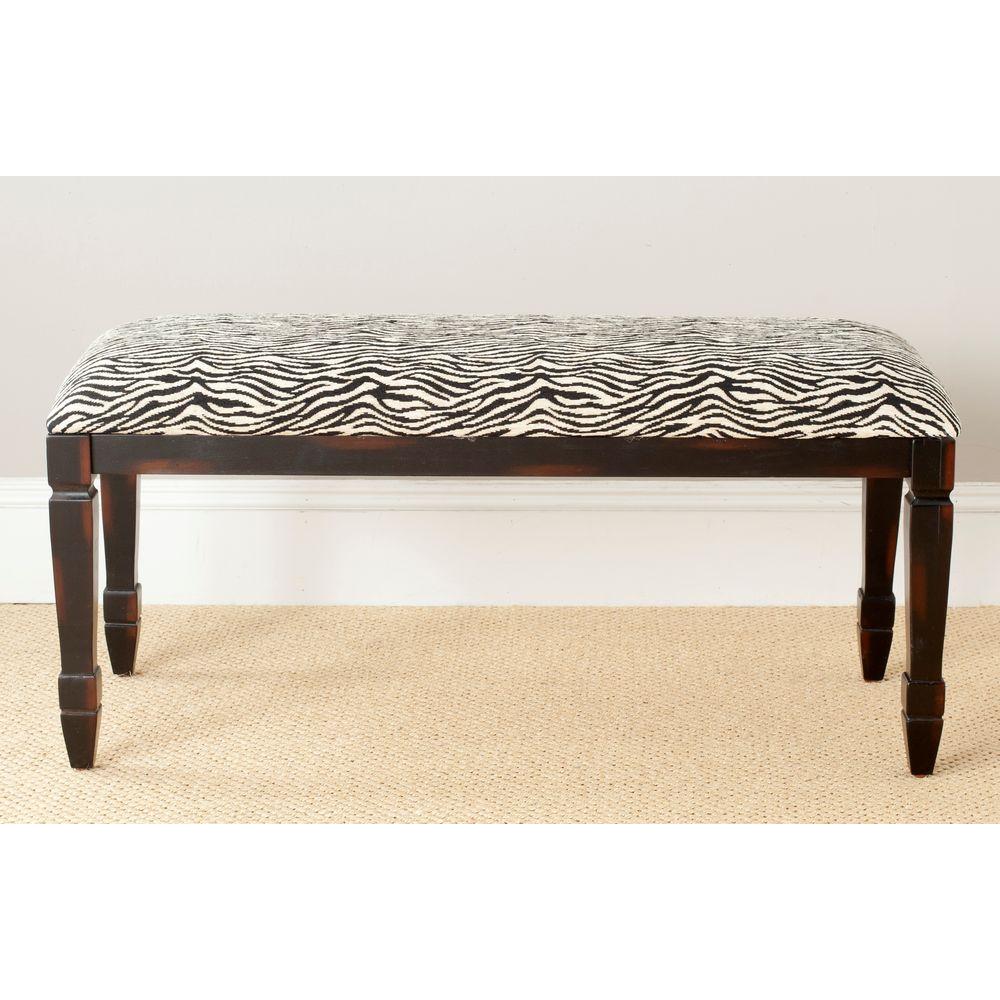 safavieh zebra bench-amh4036a - the home depot