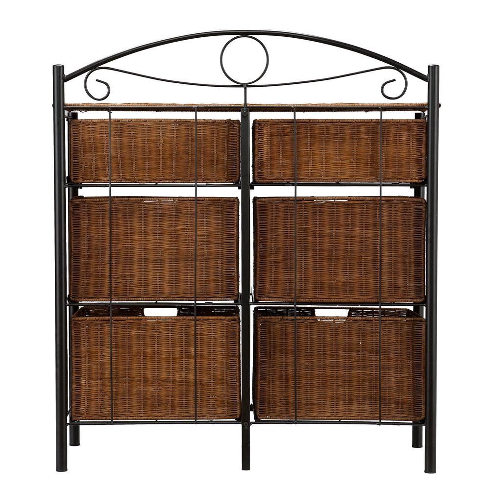 basket storage shelf unit