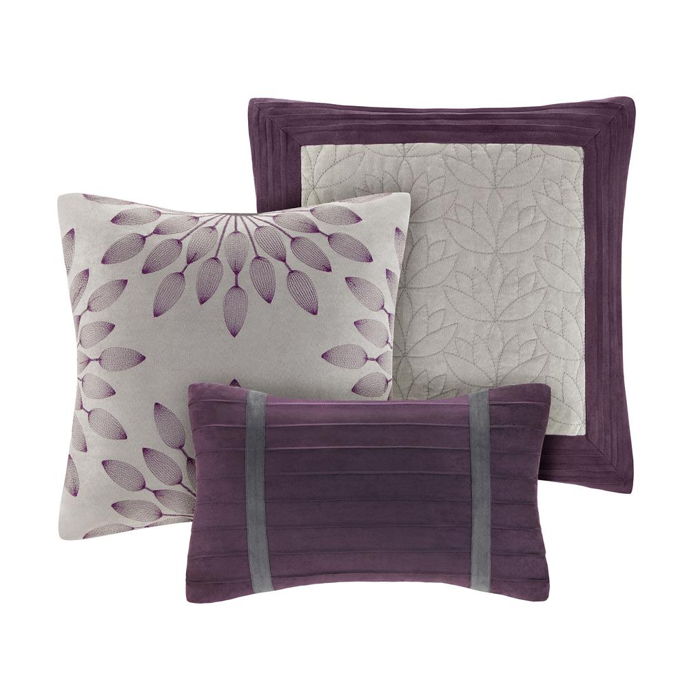 Madison Park Teagan 7 Piece Plum Full Comforter Set Mp10 2584