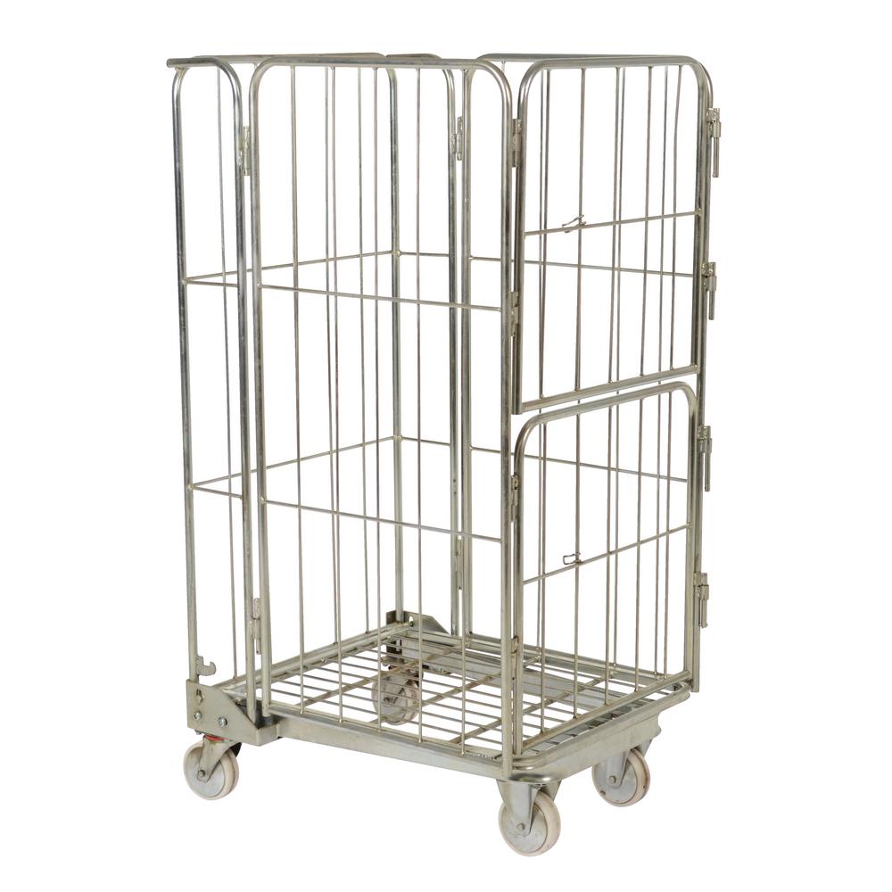 Vestil Manufacturing ROL-95 26.375 x 59 in. Galvanized Nestable Roller Container