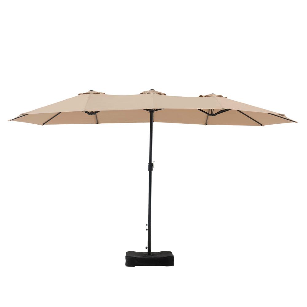 Sunjoy Mullaney 15 Ft Market Patio Umbrella In Beige 110211021 The Home Depot