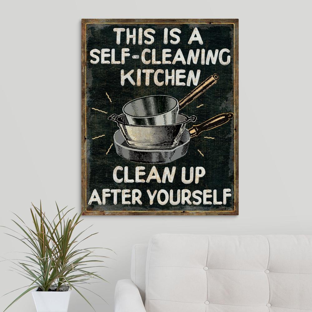 Greatcanvas Self Cleaning Kitchen By Wild Le Studios Canvas
