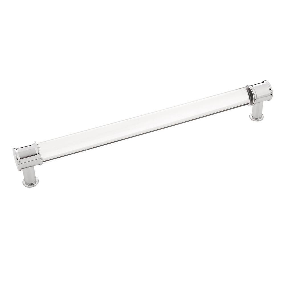Hickory Hardware Midway Collection 6 5 16 In 160 Mm Center To Center Crysacrylic With Chrome Cabinet Door And Drawer Pull P3702 Cach The Home Depot