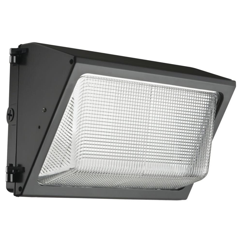 60W LED Outdoor Full Cut Off Wall Pack Light - 5000K Security Fixture, Bronze, ETL DLC By Yao-Lite