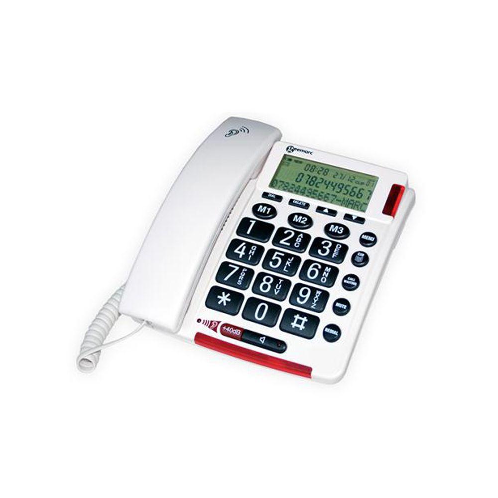 Geemarc 40 dB Talking Caller ID TelephoneGMAMPLIVOICE50 The Home Depot