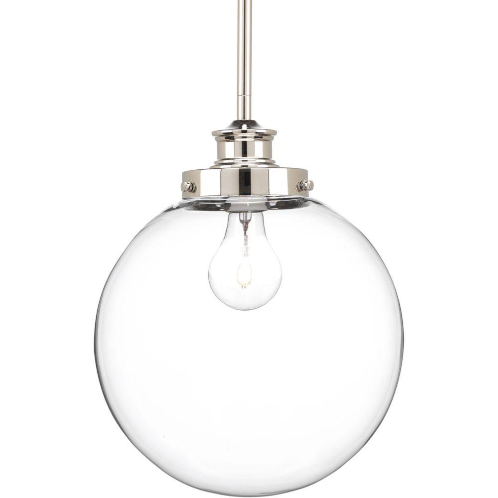 Polished Nickel Pendant Light Fixture 