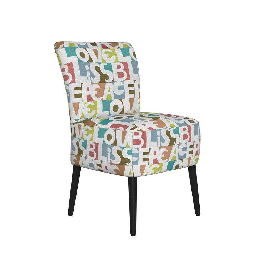 Modern Slipper Chair Multi Colored, Multi Colored Accent Chairs