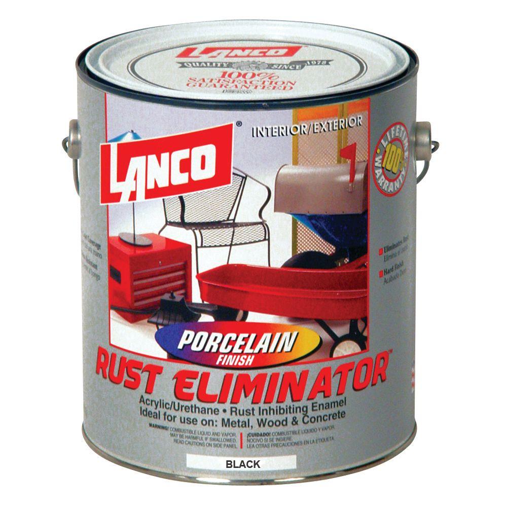 Lanco Rust Eliminator 1 Gal. Alkyd/Acrylic Black Interior/Exterior RustInhibiting EnamelSE804
