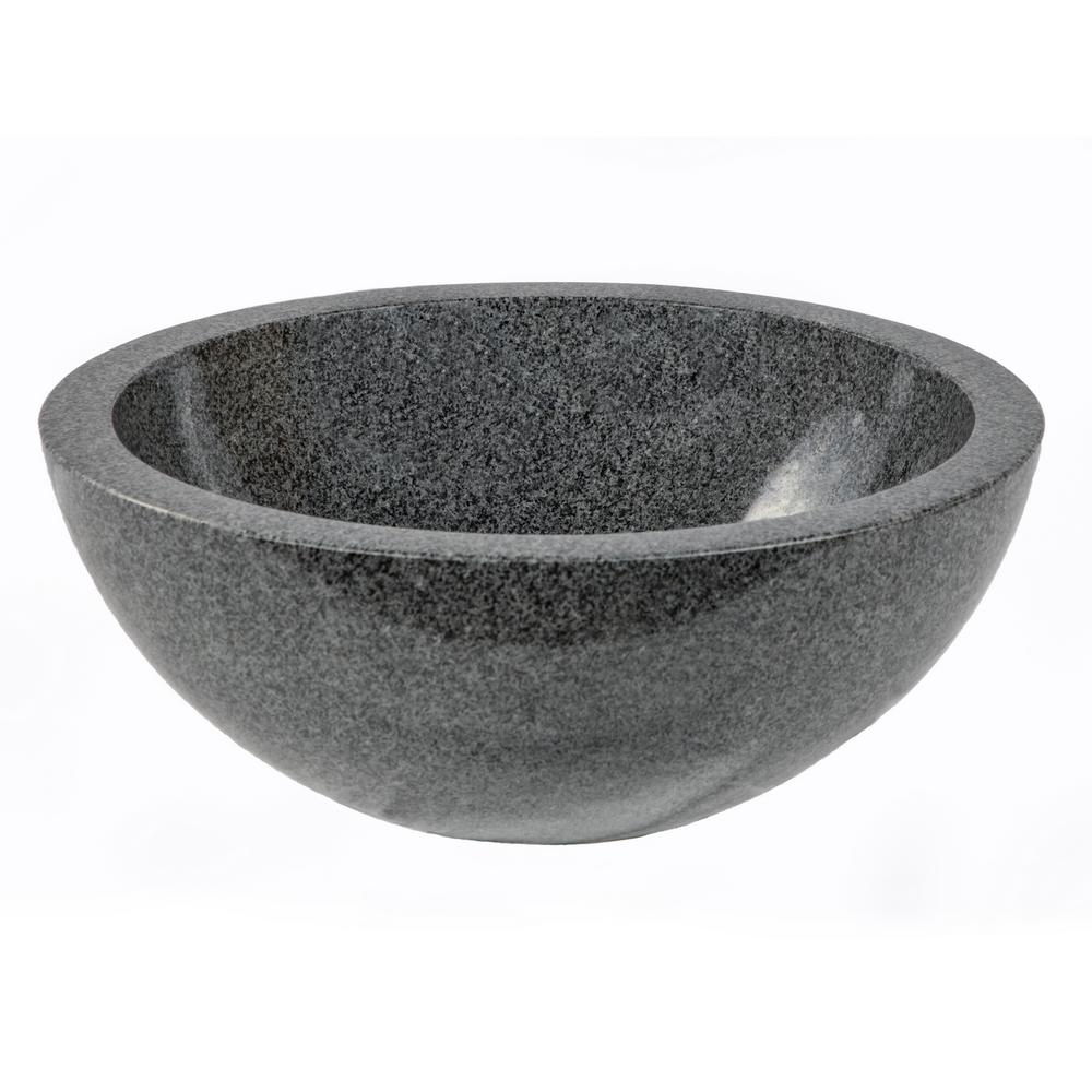 Eden Bath Small Vessel Sink Bowl In Padang Dark Granite